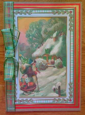 Vintage Christmas Decoupage Topper by Karen Faulds