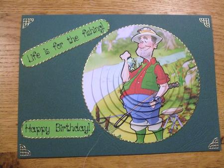Fishing Dude Circle Pyramid. by Karen Faulds
