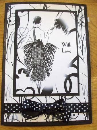 Art Deco Ladies Notecards 2 by Karen Faulds