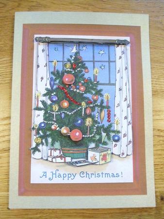 Christmas Room with Tree Quick Card with Decoupage by Karen Faulds