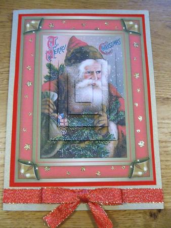 Vintage Santa Pyramid Topper 2 by Karen Faulds