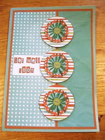 Blue Polka - Get Well Soon Card by Karen Faulds