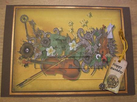 Steampunk Violin Pyramid by Karen Faulds