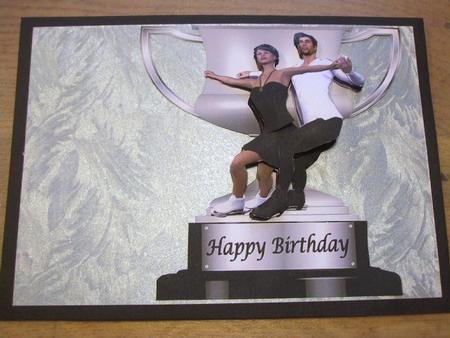 Trophy Card - Ice Skaters by Karen Faulds