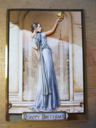 Art Deco Lady Pandore Light Blue by Karen Faulds