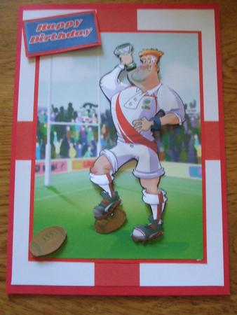 Rugby Dude England Quick Card. by Karen Faulds