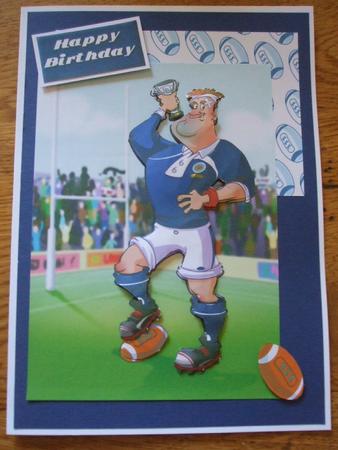 Rugby Dude Scotland. Quick Card. by Karen Faulds