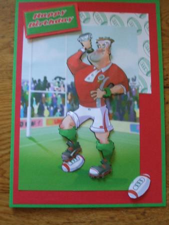 Rugby Dude Wales. Quick Card. by Karen Faulds