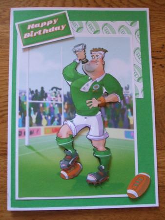 Rugby Dude Ireland. Quick Card. by Karen Faulds