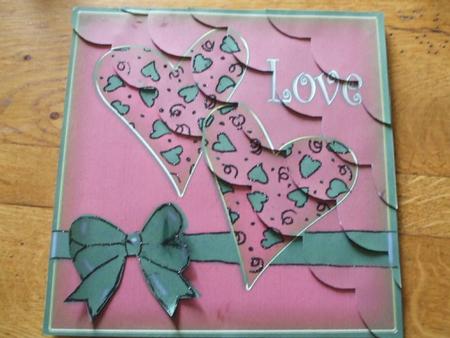 8 x 8 Love Hearts Kit with Scalloped Corners by Karen Faulds