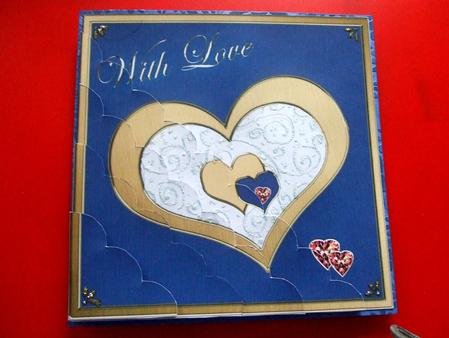 Elegant Hearts Scallop Corner Side Stacker Topper by Karen Faulds
