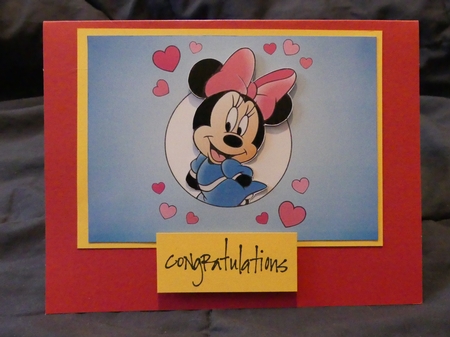 Minnie Mouse Hearts Quick Card by Karen Glumm