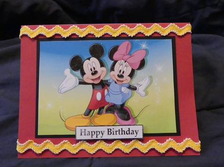 Mickey Mouse & Minnie Mouse Quick Card by Karen Glumm