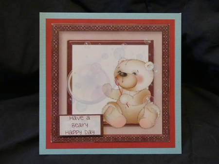 Bubbly Bear Card Topper by Karen Glumm