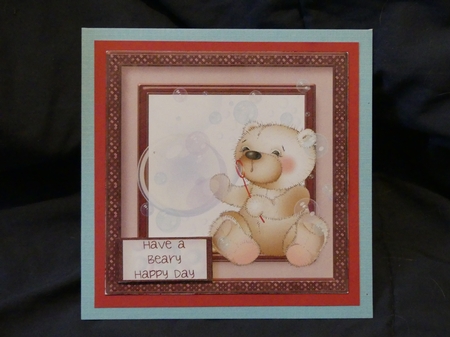 Bubbly Bear Card Topper by Karen Glumm