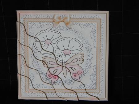Fluttery Butterfly Wavy Corner Side Stacker Topper by Karen Glumm