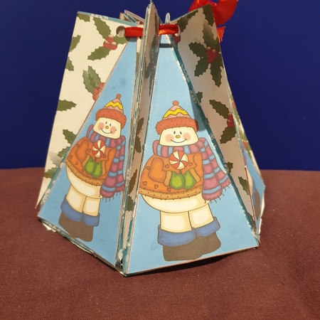 HEXAGONAL GIFT BAG - SNOWMAN 1 by Karen Hayward