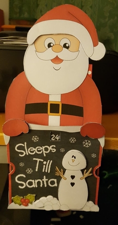 On the Shelf Sleeps Till Santa Card Kit - Christmas Santa Claus by Karen Hayward