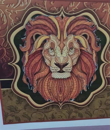 LION HEAD 8x8 Decoupage & Insert Mini Kit Various Occasions by Karen Hayward