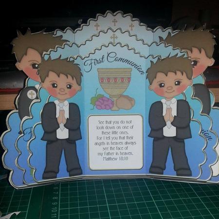 Triple Layer Gatefold - First Communion - Male by Karen Hayward