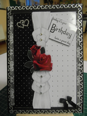 Black and White Collection Red Rose by Karen Heseltine