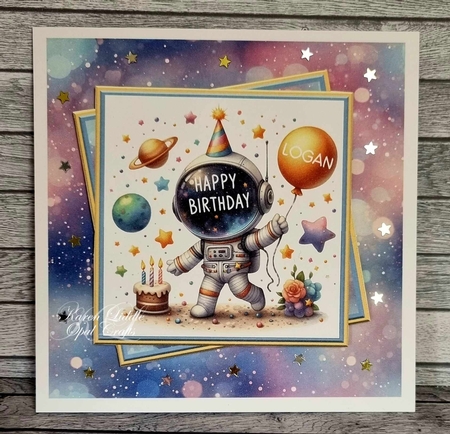 Birthday Spaceman 2 by Karen Liddle