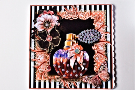 The Perfume Bottle Card Front Kit by karen Moore