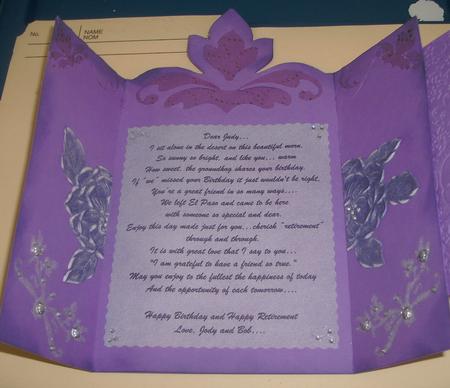 Damask Cut Gate Fold Card by Karen Paterson