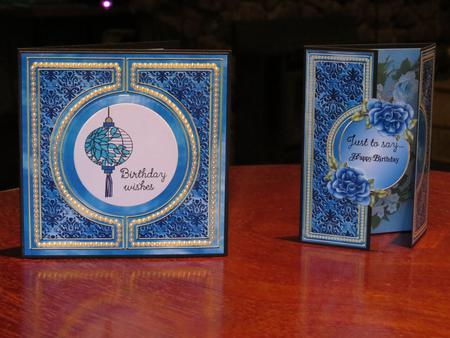 Shades of Blue Backgrounds & Card Fronts by Karen Scriven