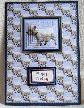 Westie Walking Pyramid with Background by Karen Smith