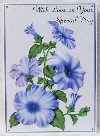 Blue Petunias 3 by Karen Smith