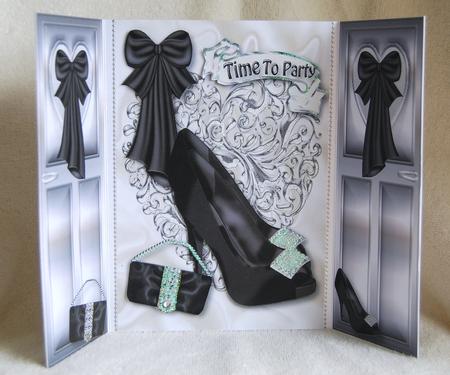 Time to Party, with Black Diamond Shoe, Gatefold by Karen Smith