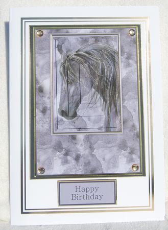 Beautiful Dark Horse Card Front Kit by Karen Smith