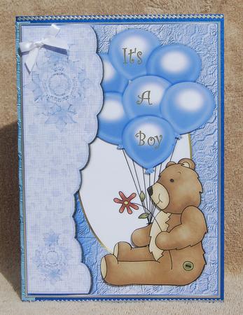 Its a Boy Bear Balloons by Karen Smith