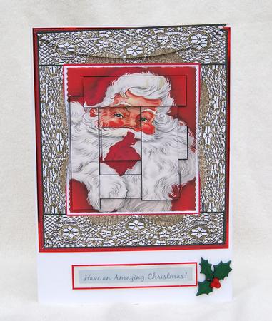 Intertwined Pyramid Shhhh Santa by Karen Smith