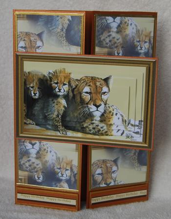 Leopard with Cubs Pyramid by Karen Smith