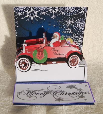 Santa Mobile 3D Pop-up Card Kit by Karen Smith