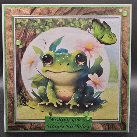 Cute Little Frog in the Woodland 8x8 (Two) by Karen Taylor