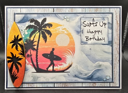 5x7 Surfing #3 Toppers by Karen Taylor
