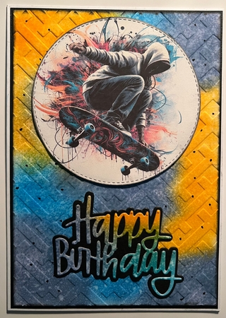 Paint Spash Skateboarder by Karen Taylor