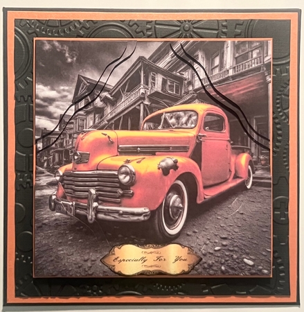 The Old Truck 7x7 Card Kit. Matching Box, Gift Bauble,Tag by Karen Taylor