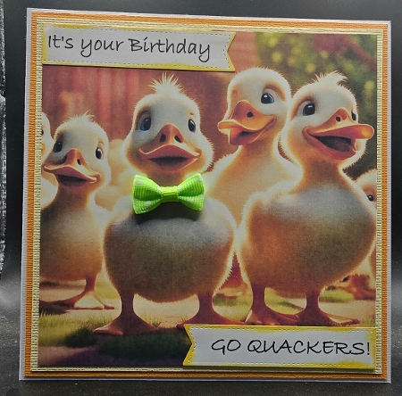 Nursery Rhyme: 5 Little Ducks 2 7x7 Card Kit. Matching Box, Gift Bauble,Tag by Karen Taylor