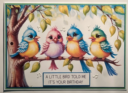 A Little Bird Told Me A4 Landscape by Karen Taylor