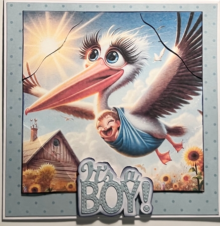 Baby Boy Stork Complete Kit by Karen Taylor