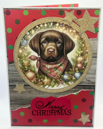 Christmas Bandana Pups 4 by Karen Taylor