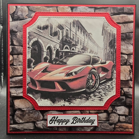 x4 Red Sports Cars - Illustrations for Cardmakers & Designers   by Karen Taylor