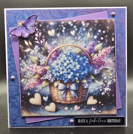Simple flowers 5 CARD FRONTS by Karen Taylor