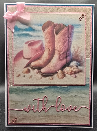 Pink Western Beach Vibes 2 by Karen Taylor