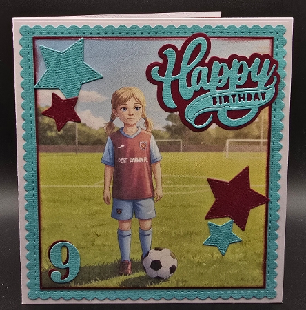 Football Girl CUSTOMER REQUEST  by Karen Taylor