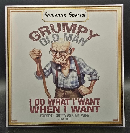 Funny 8X8 Topper With Humour Caption (FIVE) by Karen Taylor